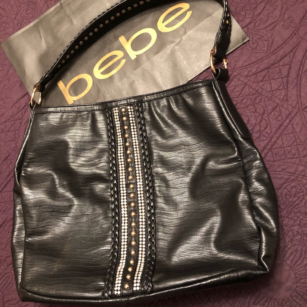 Bebe Black Studded Women's Bag